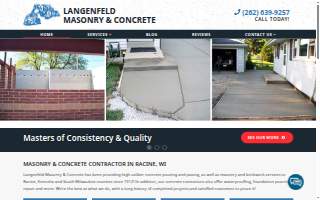 Langenfeld Masonry & Concrete of Racine website