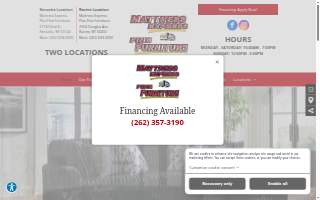 Mattress Express Plus Fine Furniture of Kenosha website