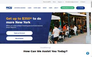 MCU Financial Center Credit Union website