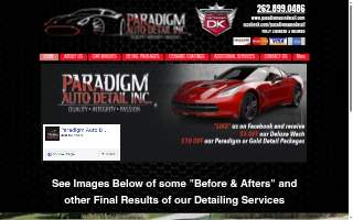 Paradigm Auto Detail Inc. website