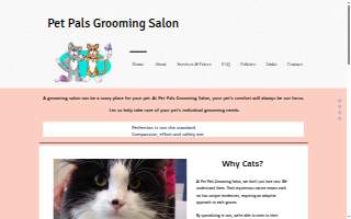 Pet Pals Grooming Salon website
