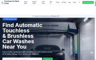 Touchless Car Wash website