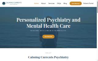 Calming Currents Psychiatry website