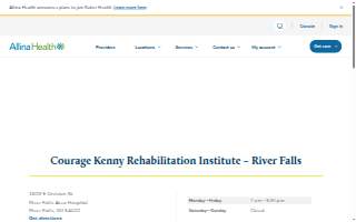 Courage Kenny Rehabilitation Institute – River Falls website