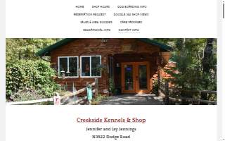 Creekside Kennels & Shop website