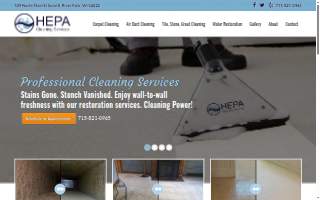 Hepa Cleaning Services website