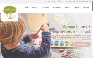Little Adventures Child Care website