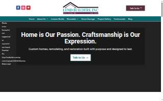Lund Builders website