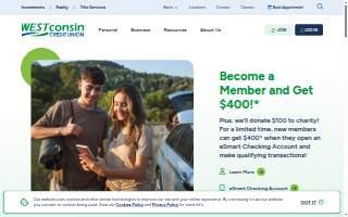 WESTconsin Credit Union of River Falls website