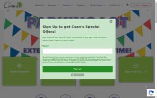 Caan Floral & Greenhouses website
