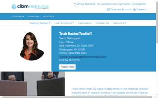 CIBM Mortgage Sheboygan Trish Toutloff website