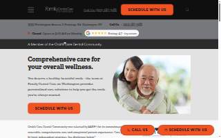 Family Dental Care on Washington website