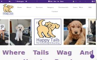 Happy Tails Pet Grooming & Boarding website