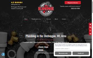 Kimme Plumbing Service website