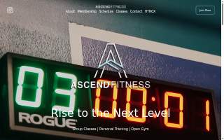 Ascend Fitness website