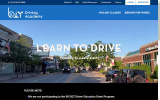 Bay Driving Academy website