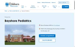 Bayshore Pediatrics - Children's Wisconsin website