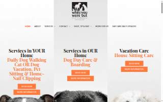 While You Were Out Pet Sitting Services of Shorewood website