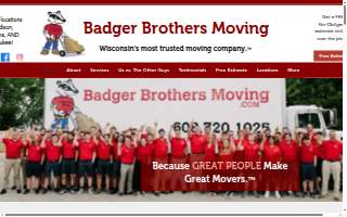 Badger Brothers Moving of South Milwaukee website