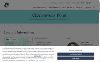 CLA (CliftonLarsonAllen) of Stevens Point website