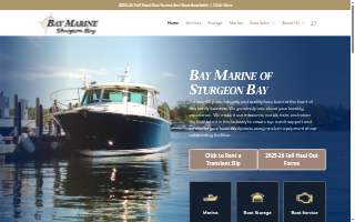 Bay Marine Sturgeon Bay- Boat Service & Storage Center website