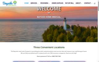 Bayside Home Medical website