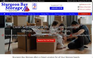 Sturgeon Bay Storage website