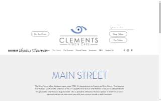 Clements Vision Care website
