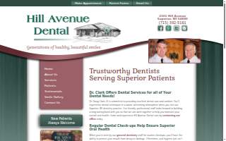 Hill Avenue Dental website