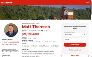 Matt Thoreson - State Farm Insurance Agent website