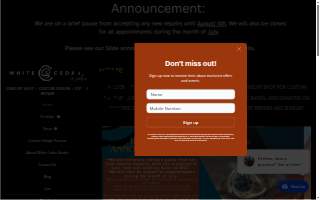 White Cedar Studio website