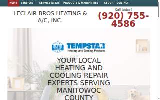 LeClair Bros Heating & A/C, Inc. website
