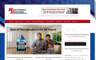 Manitowoc Heating & Refrigeration of Two Rivers website