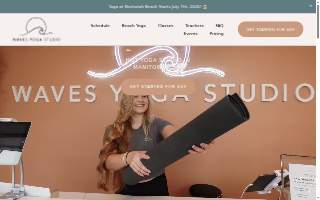 Waves Yoga Studio of Two Rivers website