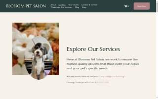 Blossom Pet Salon website