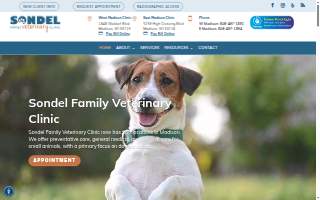 Sondel Family Veterinary Clinic website