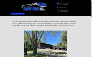 Turn Two Auto Repair website