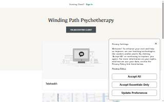 Winding Path Psychotherapy website