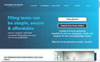 Convenient Tax Service of Waukesha website