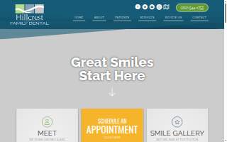 Hillcrest Family Dental website