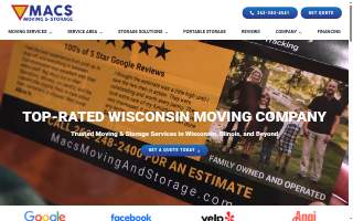 Macs Moving and Storage website