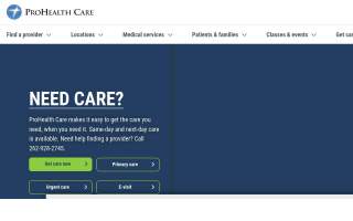 ProHealth Care's Pediatric Rehabilitation Services website