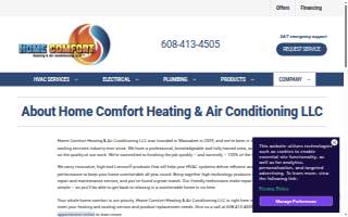 Home Comfort Heating, LLC website
