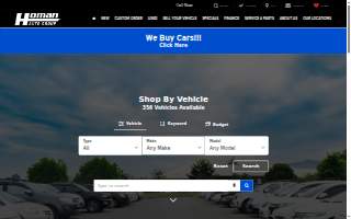 Homan Auto Group website