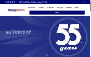 Ries Driving School of Waupun website