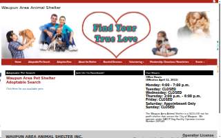 Waupun Area Animal Shelter website