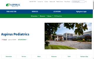 Aspirus Pediatrics website
