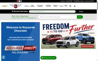 Kocourek Chevrolet website