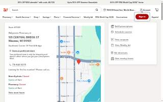 Walgreens Pharmacy website