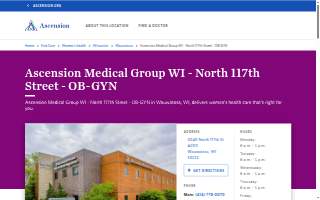 Ascension Medical Group WI - North 117th Street - OB-GYN website